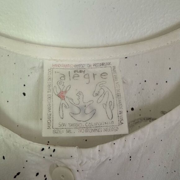 Play Alegre Art to Wear Vintage Hand Painted 1980s San Diego California Drop Wai - Picture 8 of 12